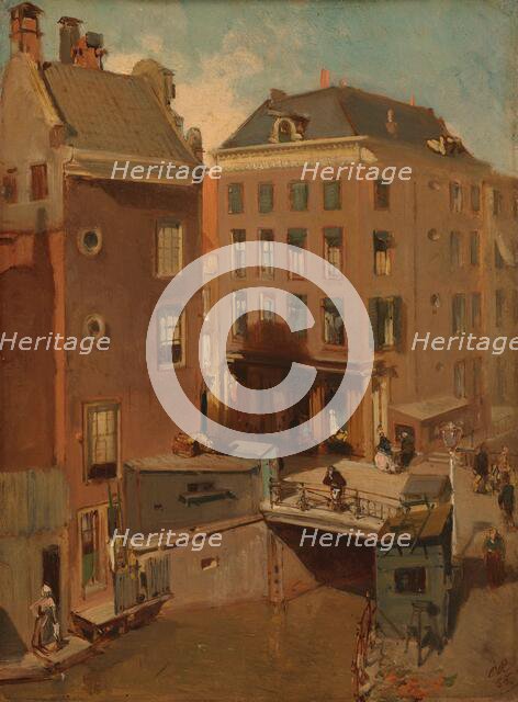 The Osjessluis near Kalverstraat in Amsterdam, 1855. Creator: Charles Rochussen.