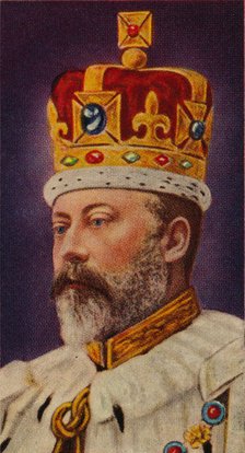 King Edward VII at his coronation, 1902 (1935). Artist: Unknown.