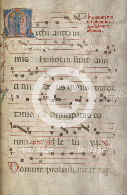 Initial M: Two Apostles; Gradual, about 1270. Creator: Jacobellus of Salerno.