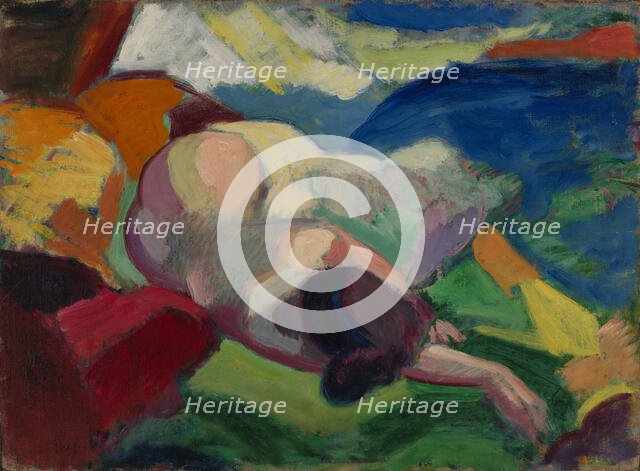 Nude, ca. 1915-1916. Creator: Carl Newman.