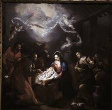  'Adoration of the Shepherds', oil Painting by Francisco Camilo.