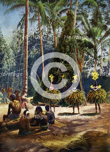 The Duk Duk society, Bismarck Archipelago, Papua New Guinea, 1920. Artist: Unknown