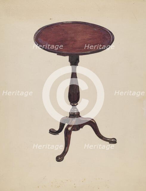 Candlestand, 1936. Creator: Max Schwartz.