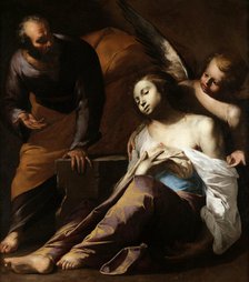 Saint Agatha Visited in Prison by Saint Peter, c. 1650. Creator: Bellis, Antonio de (c. 1616-c. 1660).