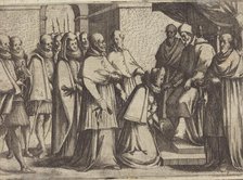 Papal Audience [verso], 1612. Creator: Jacques Callot.