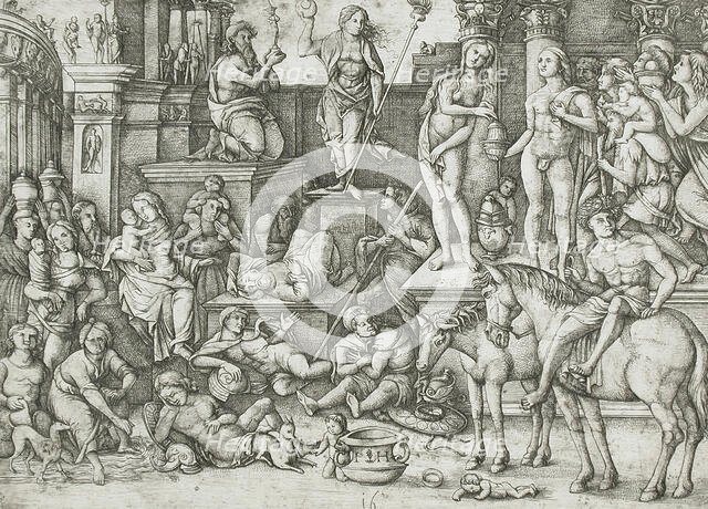 Triumph of the Moon, 16th century. Creator: Hieronymus Hopfer.