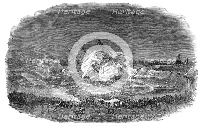 Wreck of the Troop-ship "Charlotte" - Attempt of the Life-Boat, 1854. Creator: Unknown.