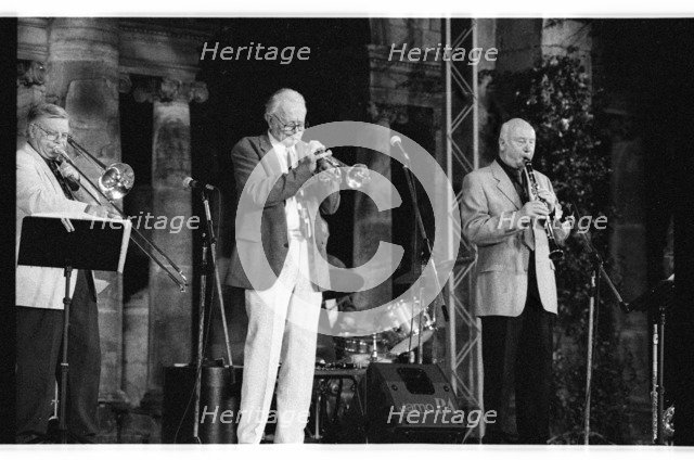 Humphrey Lyttelton, (Jimmy Hastings sax), Hever Castle, Kent, 1999.  Artist: Brian O'Connor.