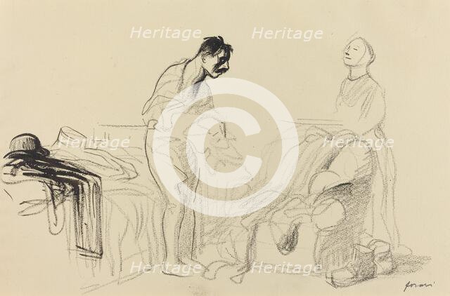 Discharged from Military Service, c. 1914/1919. Creator: Jean Louis Forain.