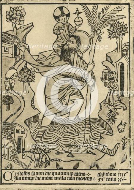 'St. Christopher. 1423', 1915. Creator: Unknown.