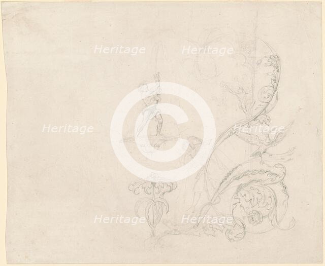 Studies of Fountain Decorations, c. 1850s. Creator: Emanuel Gottlieb Leutze.