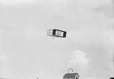 Hargrave Box Kite, Airplane Target at Fortress Monroe; Modified Hargrave Box Kite, Incorp..., 1917. Creator: Harris & Ewing.
