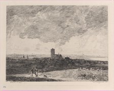 Landscape, after Rembrandt, 1877. Creator: Jules-Ferdinand Jacquemart.