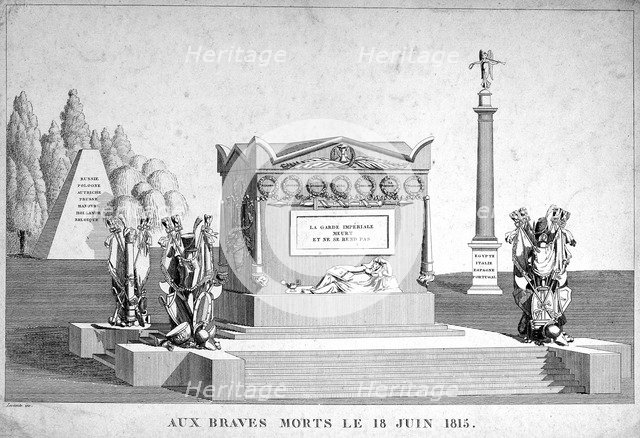 'The Brave Dead of the 18th June 1815', 19th century. Artist: Unknown