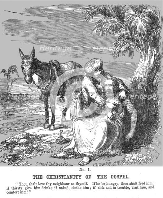 'The Christianity of the Gospel', 1854. Creator: George Cruikshank.