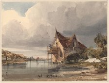A River and Cottage with White Paling, 1833. Creator: Thomas Shotter Boys.