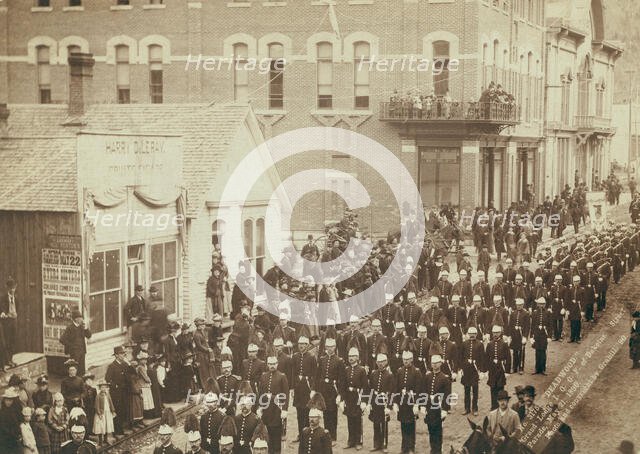 Deadwood Grand Lodge IOOF of Dakotas Street Parade, May 21, 1890, 1890. Creator: John C. H. Grabill.