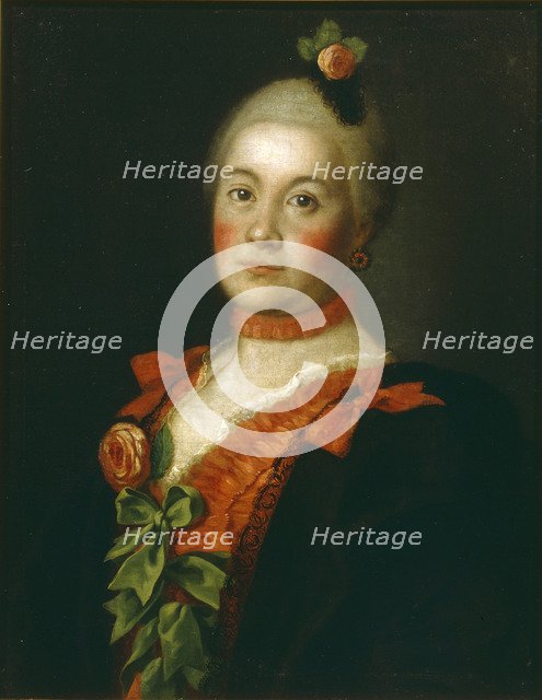 Portrait of Countess Tatyana Alexeyevna Trubetskaya, 1761. Artist: Antropov, Alexei Petrovich (1716-1795)