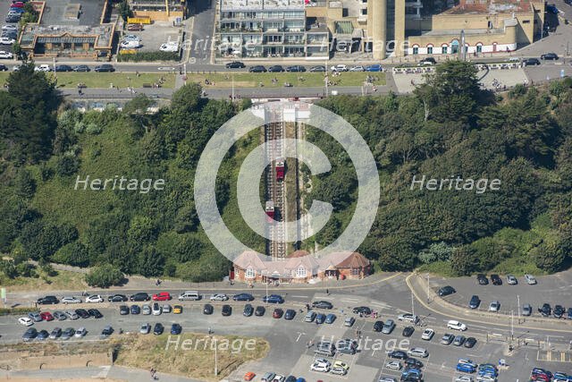 The Leas Lift funicular railway, Folkestone, Kent, 2016. Creator: Damian Grady.