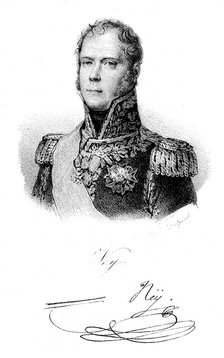 Michel Ney (1769-1815), One of Napoleon's marshals at Waterloo. Artist: Unknown