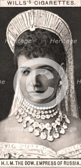 H.I.M, The Dow. Empress of Russia, 1908.Artist: WD & HO Wills