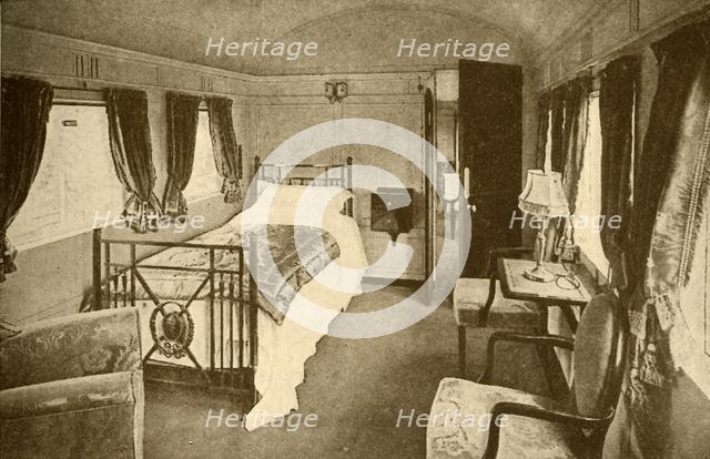 'Bedroom, King's Saloon, London and North Eastern Railway', 1930. Creator: Unknown.