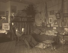 Miss Foster, faculty at Carlisle Indian School, full length, reclining in chair...c1901 - 1903. Creator: Frances Benjamin Johnston.