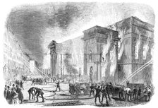 Burning of Covent-Garden Theatre, 1856.  Creator: Unknown.