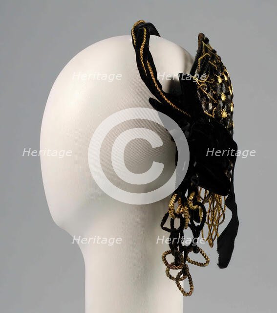 Evening headdress, American, ca. 1855. Creator: Unknown.