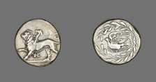 Aeginetic Stater (Coin) Depicting a Chimera, 431-400 BCE. Creator: Unknown.