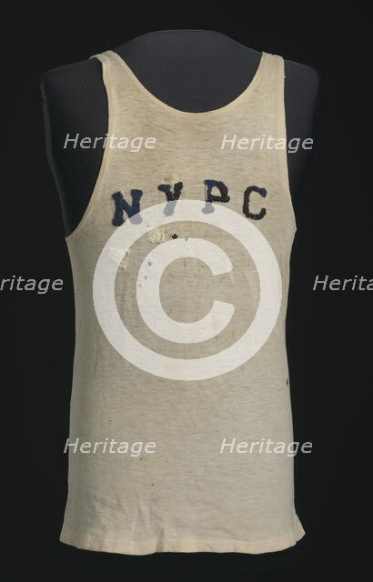 Racing shirt for the New York Pioneer Club worn by Ted Corbitt, 1950s. Creator: Unknown.