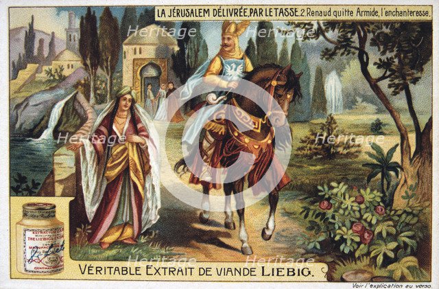 La Jerusalem deliveree par le Tasse, Renaud leaves Armide, the enchantress. 19th Century. Artist: Unknown