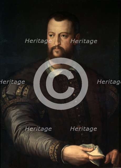 'Portrait of Grand Duke of Tuscany Cosimo I de' Medici', (1519-1574), after 1560.  Artist: Agnolo Bronzino