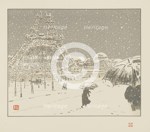 From Thirty-Six Views of the Eiffel Tower, 1902. Creator: Rivière, Henri (1864-1951).