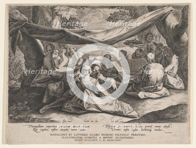 Musical Party in the Open Air, late 16th-early 17th century. Creator: Cornelis Galle I.