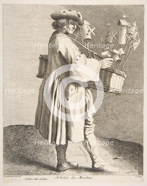 Whirligig Peddler, 1742. Creator: Caylus, Anne-Claude-Philippe de.
