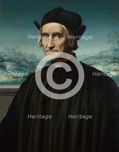 Portrait of Girolamo Benivieni (1453-1542), Between 1515 and 1520. Artist: Ghirlandaio, Ridolfo (1483-1561)