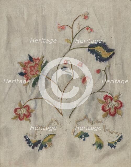 Bedspread (Detail), c. 1938. Creator: Mildred E Bent.