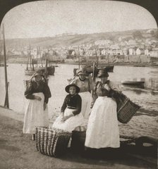 'Fishwives at Newlyn, Cornwall', 1900. Creator: Works and Sun Sculpture Studios.