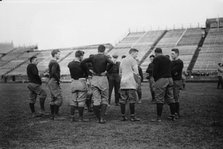 Instructing Yale football team, between c1910 and c1915. Creator: Bain News Service.