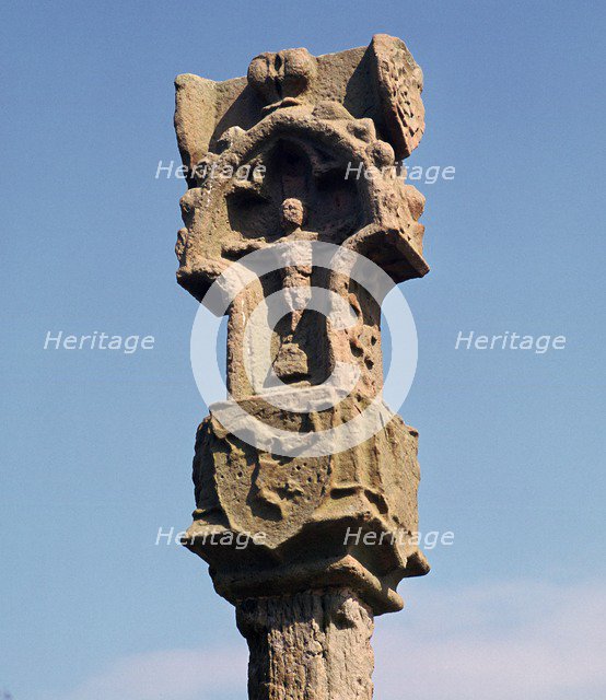 Gothic pillar-cross with the earliest known three legs of Man, 14th century. Artist: Unknown