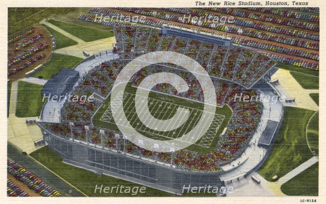 The New Rice Stadium, Houston, Texas, USA, 1951. Artist: Unknown