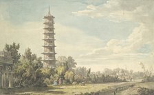 View of the Wilderness at Kew, 1763. Creator: William Marlow.
