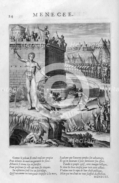 'Ménécée', 1615. Creator: Leonard Gaultier.