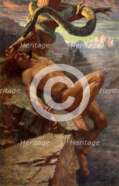 'The Punishment of Loke', 1912. Creator: James Doyle Penrose.