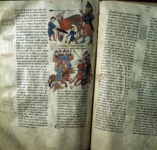 12th century bible located in the library of the Royal Collegiate Church of San Isidoro, depictin…