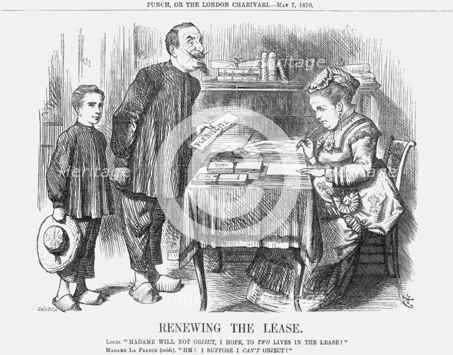 'Renewing The Lease', 1870. Artist: Joseph Swain