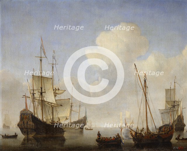 'The Dutch Squadron at the West African Coast', 1660s.  Artist: Willem van de Velde the Younger