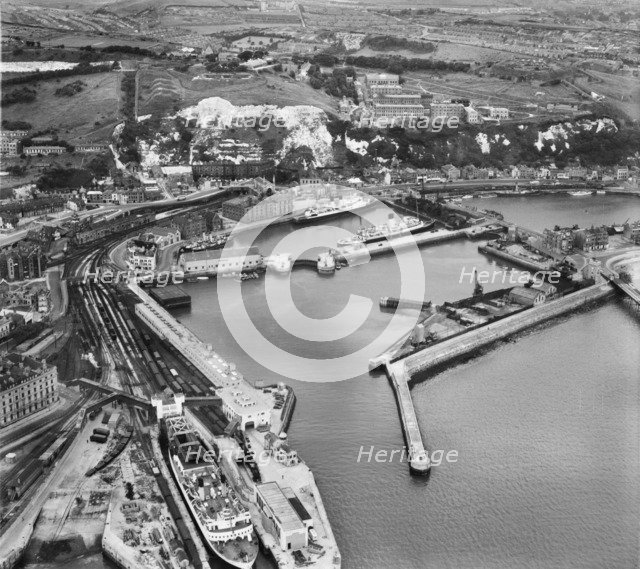 Western Docks and the Western Heights, Dover, Kent, 1947. Artist: Aerofilms.