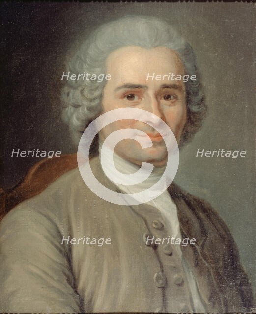 Portrait of Jean-Jacques Rousseau (1712-1778). Creator: La Tour, Maurice Quentin de (1704-1788).